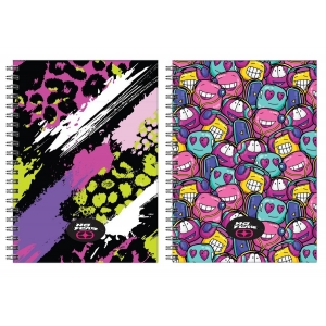 Τετραδιο Σπιραλ No Fear Fluo Prints 348-31402 17χ25εκ. 2Θεμ. 70Φ.