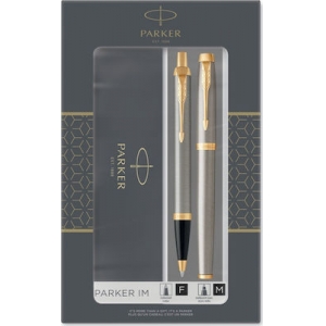 ΣΕΤ PARKER IM CORE LAQUER BRUSH METAL GT (ROLLERBALL + ΣΤΥΛΟ)