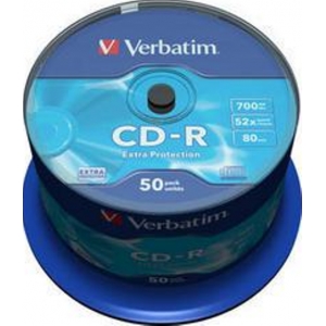 CD-R VERBATIM ΜΠΟΜΠΙΝΑ 50ΤΕΜ WRAP