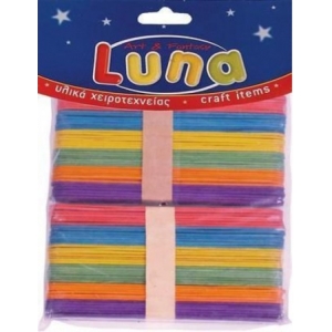 ΞΥΛΑΚΙΑ ΧΡΩΜΑΤΙΣΤΑ 150mm 80τεμαχίων LUNA W-004C