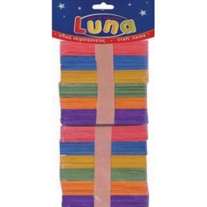 ΞΥΛΑΚΙΑ LUNA ΧΡΩΜΑΤΙΣΤΑ 114mm 100τμχ