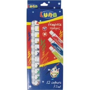 ΤΕΜΠΕΡΑ 7.5ml 12ΧΡΩΜΑΤΑ LUNA 0602023