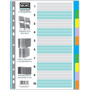 ΔΙΑΧΩΡΙΣΤΙΚΑ Α4 ΧΑΡΤΙΝΑ ΧΡΩΜΑΤΙΣΤΑ 10Θ.