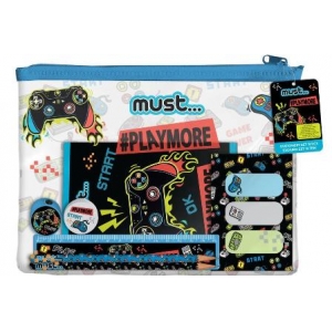 ΣΧΟΛΙΚΟ ΣΕΤ ΣΕ PVC ΤΣΑΝΤΑΚΙ MUST PLAY MORE 584597