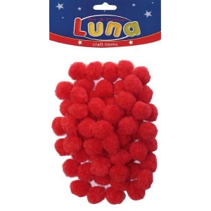 ΠΟΜ ΠΟΜ 15mm (60τμχ) ΜΟΝΟΧΡΩΜΑ