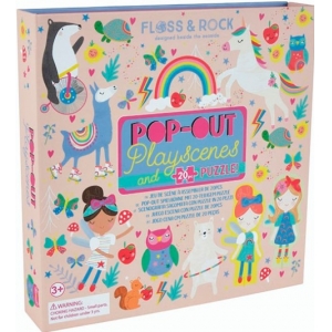 POP-OUT ΣΚΗΝΙΚΟ FLOSS & ROCK με παζλ 20τμχ. “Νεράιδα Ουράνιου Τόξου” (43P6374)