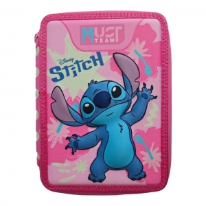 Σχολική Κασετίνα Διπλή Γεμάτη Stitch Must Team (565997)