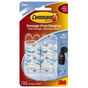 ΑΥΤΟΚΟΛΛΗΤΟ ΓΑΝΤΖΑΚΙ 3M 17006 CLEAR ΚΛΕΙΔΙΩΝ 6τμχ (225gr)