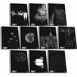 ΤΕΤΡΑΔΙΟ ΣΠΙΡΑΛ SKAG BLACK & WHITE Α4 4θεμ. 120φ.(Νο9074)