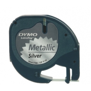 ΕΤΙΚΕΤΕΣ DYMO LETRATAG 12mm X 4M METALLIC Silver S0721730