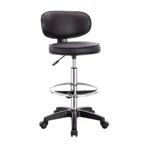 Σκαμπό Reception BF406 Μαύρο, Τροχήλατο Περιστρεφόμενο (1τμχ)