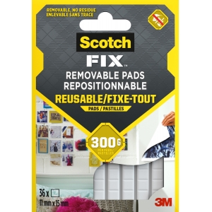 ΠΛΑΣΤΕΛΙΝΗ SCOTCH FIX REMOVABLE FIX 36τεμ (11X15mm) 300gr