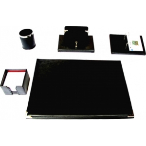 ΣΕΤ ΓΡΑΦΕΙΟΥ ΤΥΠΟΥ ΔΕΡΜΑ ΜΕ ΓΑΖΙ ΜΑΥΡΟ 3070/3