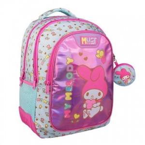ΤΣΑΝΤΑ ΠΛΑΤΗΣ 32X18X43 3ΘΗΚΕΣ MY MELODY ΓΑΛΑΖΙΟ (490121)