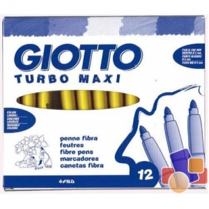ΜΑΡΚΑΔΟΡΟΙ GIOTTO TURBO MAXI 12ΧΡΩΜΑΤΩΝ ΚΙΤΡΙΝΟΙ 456002
