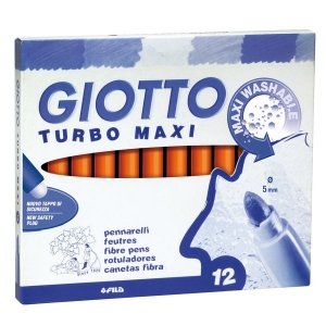 ΜΑΡΚΑΔΟΡΟΙ GIOTTO TURBO MAXI 12ΧΡΩΜΑΤΩΝ ΠΟΡΤΟΚΑΛΙ 456005