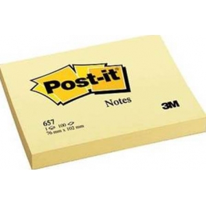 NOTES 3M 657 76x102 ΚΙΤΡΙΝΑ 100Φ.