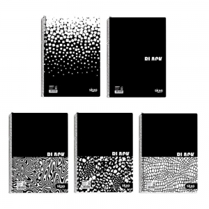 ΤΕΤΡΑΔΙΟ ΣΠΙΡΑΛ SKAG BLACK & WHITE Α4 4θεμ. 120φ.(Νο9074)