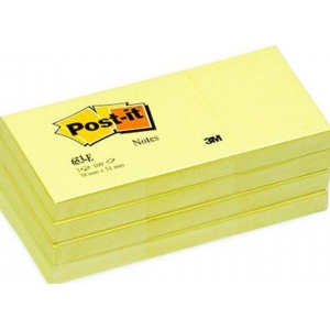 NOTES 3M 653 38Χ51mm ΚΙΤΡΙΝΑ (12x100φ.)