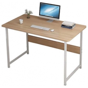 Γραφείο NEXT 35576-01 με λευκό μεταλλικό σκελετό και ξύλινη επιφάνεια 80x40xΥ73εκ.