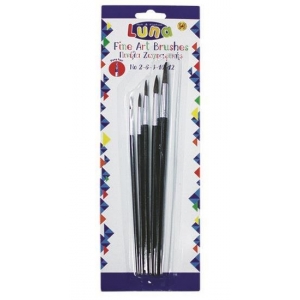 ΠΙΝΕΛΑ LUNA 0620164 ΣΤΡΟΓΓΥΛΑ (ΣΕΤ 5τμχ)