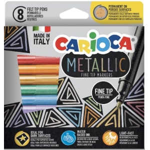 ΜΑΡΚΑΔΟΡΟΙ CARIOCA METALLIC FINE TIP /8 43162