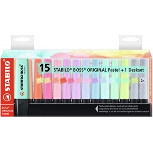 ΜΑΡΚΑΔΟΡΟΣ ΥΠΟΓΡΑΜΜΙΣΗΣ STABILO 70/15 DESKSET PASTEL 15τεμ.