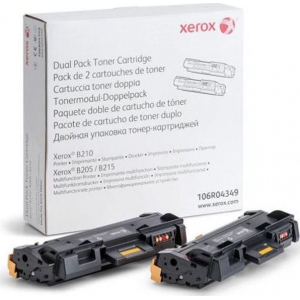 TONER XEROX 106R04349 BLACK DUAL PACK 6kpgs (B205/210/215)