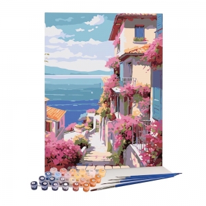 ΤΕΛΑΡΟ ΖΩΓΡΑΦΙΚΗΣ ΜΕ ΑΡΙΘΜΟΥΣ 36294-18 βουκαμβίλια 40Χ50εκ.