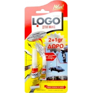 ΚΟΛΛΑ LOGO ΣΤΙΓΜΗΣ 2gr. + 1gr. ΔΩΡΟ