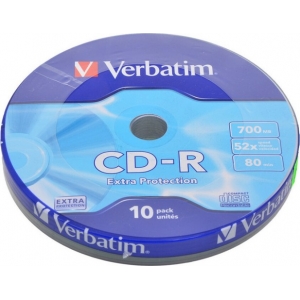 CD-R VERBATIM ΜΠΟΜΠΙΝΑ 10ΤΕΜ. WRAP