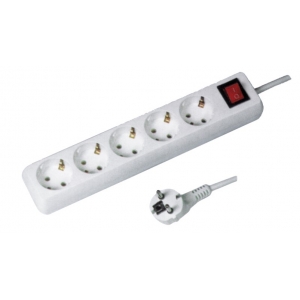 ΠΟΛΥΠΡΙΖΟ 5 ΘΕΣΕΩΝ ME ΔΙΑΚΟΠΤΗ & ΚΑΛΩΔΙΟ 5m (MS-0550S)