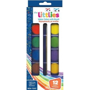 ΝΕΡΟΜΠΟΓΙΕΣ THE LITTLIES OVAL ΜΕ ΠΙΝΕΛΟ 12 ΧΡΩΜΑΤΑ