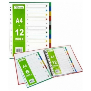 ΔΙΑΧΩΡΙΣΤΙΚΑ Α4 ΠΛΑΣΤΙΚΑ ΧΡΩΜΑΤΙΣΤΑ 1-12