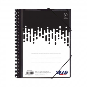 Σουπλ SKAG Σπιράλ Λάστιχο με 30 Διαφάνειες + Θήκη Μαύρο 305358