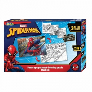 ΠΑΖΛ ΧΡΩΜΑΤΙΣΜΟΥ LUNA 2 ΟΨΕΩΝ SPIDERMAN ΜΕ 3 ΣΕΛ ΧΡΩΜ 24 ΤΜΧ 500937