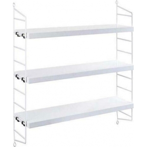 ΡΑΦΙΕΡΑ ΝΕΧΤDECO 35970-00 επιτοίχια με 3 ράφια λευκή Υ50x60x15εκ.