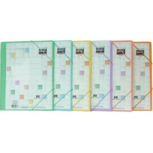 ΣΟΥΠΛ SKAG ΣΠΙΡΑΛ Α4 ΜΕ 20 ΘΗΚΕΣ & ΛΑΣΤΙΧΟ 296663