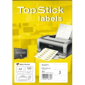ΕΤΙΚΕΤΕΣ ΕΚΤΥΠΩΤΗ TOP STICK 210X99mm (100Φ) 8771