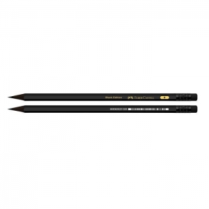 Μολύβι Faber Black Edition 703722 με Γομα (B)