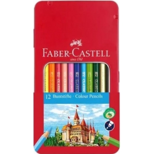 ΞΥΛΟΜΠΟΓΙΕΣ FABER CASTELL 12ΤΕΜ. ΣΕ ΜΕΤΑΛΛΙΚΟ ΚΟΥΤΙ 115801
