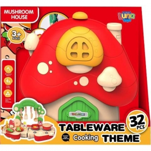 Βαλιτσάκι Μανιτάρι Κουζινικά Luna Toys Σετ 32 Τμχ., 27x13,5x24 εκ.