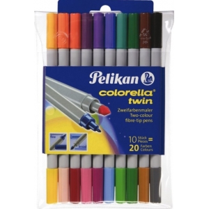 ΜΑΡΚΑΔΟΡΟΣ PELIKAN COLORELLA TWIN 10τεμ.