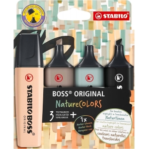 ΜΑΡΚΑΔΟΡΟΙ ΥΠΟΓΡΑΜΜΙΣΗΣ STABILO BOSS NATURE 70/4-2-5 ΣΕΤ 4τμχ