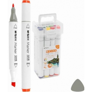 ΜΑΡΚΑΔΟΡΟΙ ΖΩΓΡΑΦΙΚΗΣ M&G ΜΕ 2ΜΥΤΕΣ ΣΥΣΚ. 12ΤΕΜ. APMV0905