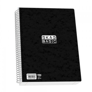 ΤΕΤΡΑΔΙΟ ΣΠΙΡΑΛ Skag Black Basic Α4 5θ. (9205)