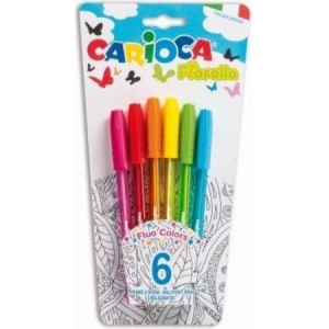 ΣΤΥΛΟ CARIOCA FIORELLA FLUO COLORS ΣΕΤ 6 ΧΡΩΜΑΤΩΝ (1mm)