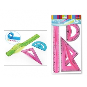 ΣΕΤ ΓΕΩΜΕΤΡΙΑΣ KEYROAD 30cm ΕΥΚΑΜΠΤΟ 4τμ