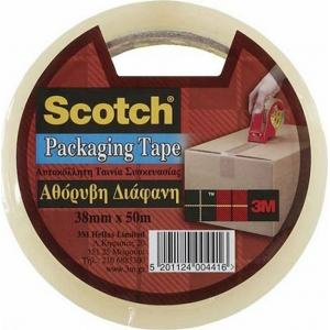 ΤΑΙΝΙΑ ΣΥΣΚΕΥΑΣΙΑΣ SCOTCH 38Χ50m ΔΙΑΦΑΝΗ ΑΘΟΡΥΒΗ