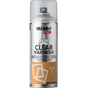 ΒΕΡΝΙΚΙ ΣΕ ΣΠΡΕΥ MINOS Ακρυλικό με Ματ Εφέ Διάφανο (400ml)